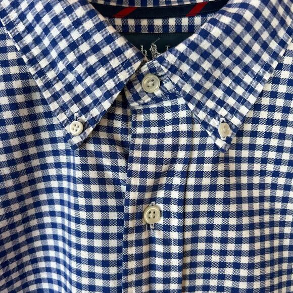 RALPH LAUREN Classic Fit Long Sleeve Gingham Checked Button Down Shirt XXL - Picture 11 of 16